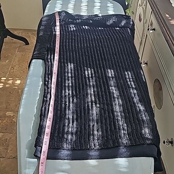 Black cowl neck open weave pullover top size small - Picture 10 of 10